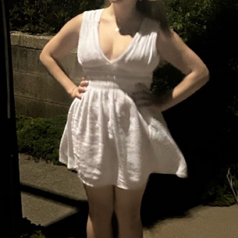 a&f white dress